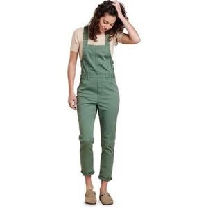 Toad & Co Women's Touchstone Overalls, Duck Green Vintage Wash